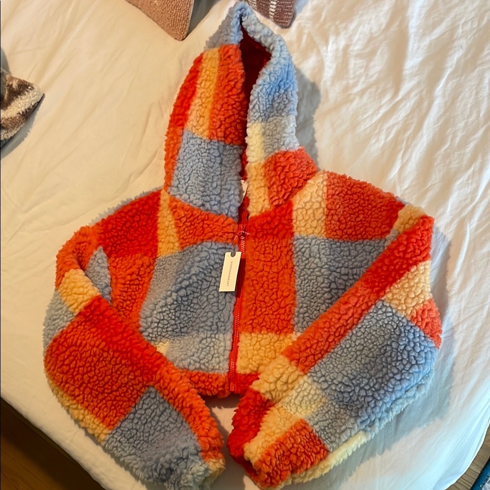 Anthropologie Multicolor Sherpa Jacket, size small